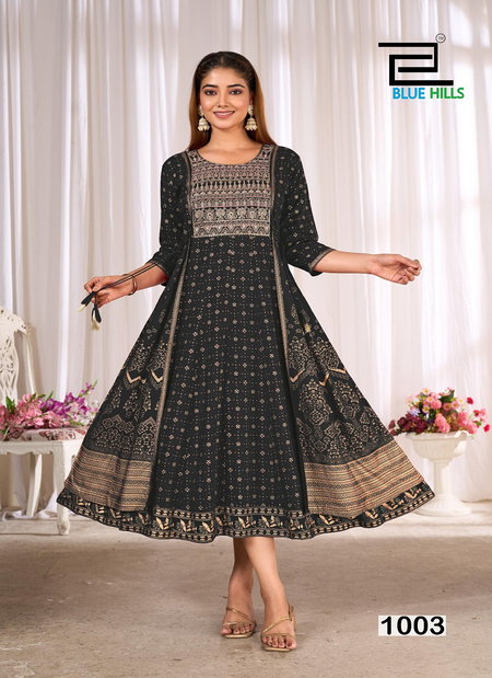 Sreeleela By Blue Hills Anarkali Gown With Classic Neck Embroidery Work Wholesale In India
